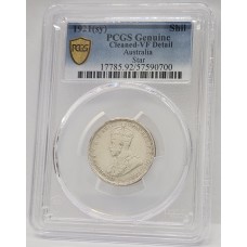 AUSTRALIA 1921 . ONE 1 SHILLING . STAR . PCGS GENUINE